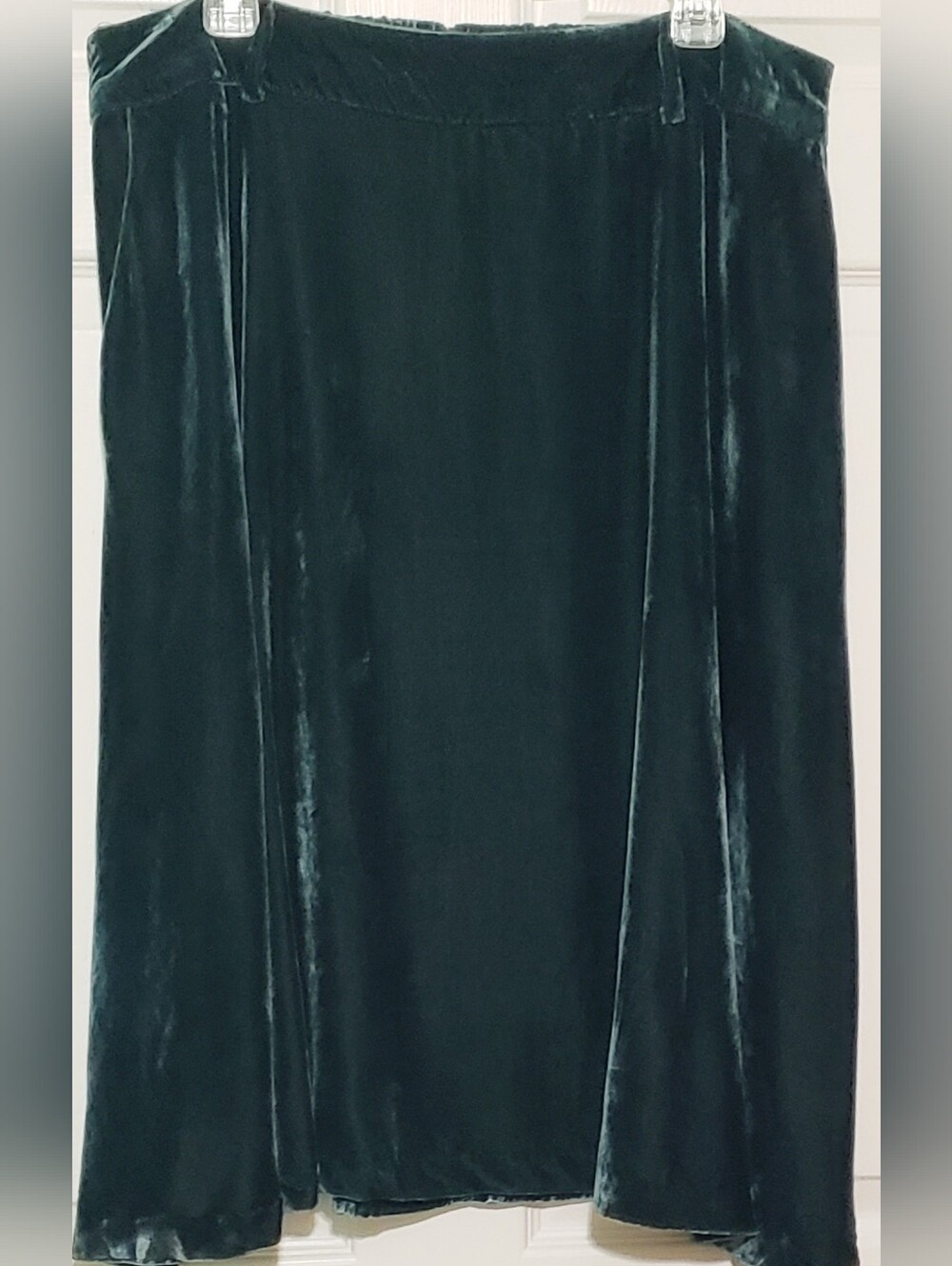 Emerald Velvet Maxi Skirt - Women